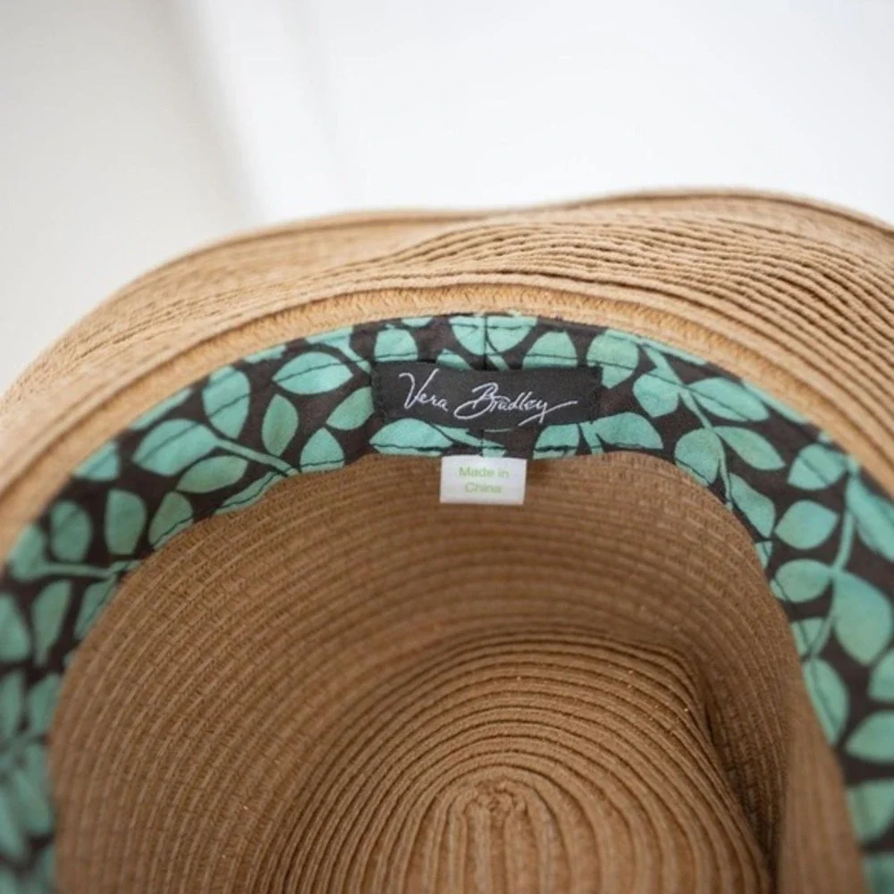 Vera Bradley Wide-Brimmed Floppy Straw Hat‎